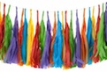 Rainbow tassel garland